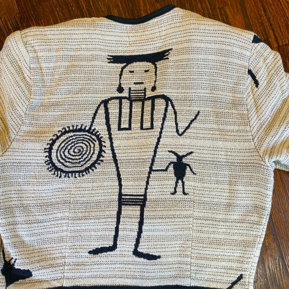 Vintage Women's Kokopelli South Western Shrug Jacket Aztec Tribal USA Size M - Picture 7 of 13